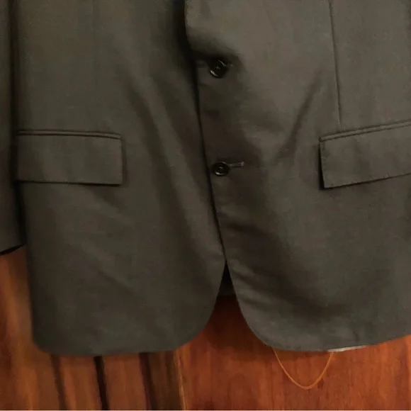 Ralph Lauren mens suit charcoal wool notched lapel excellent preloved condition